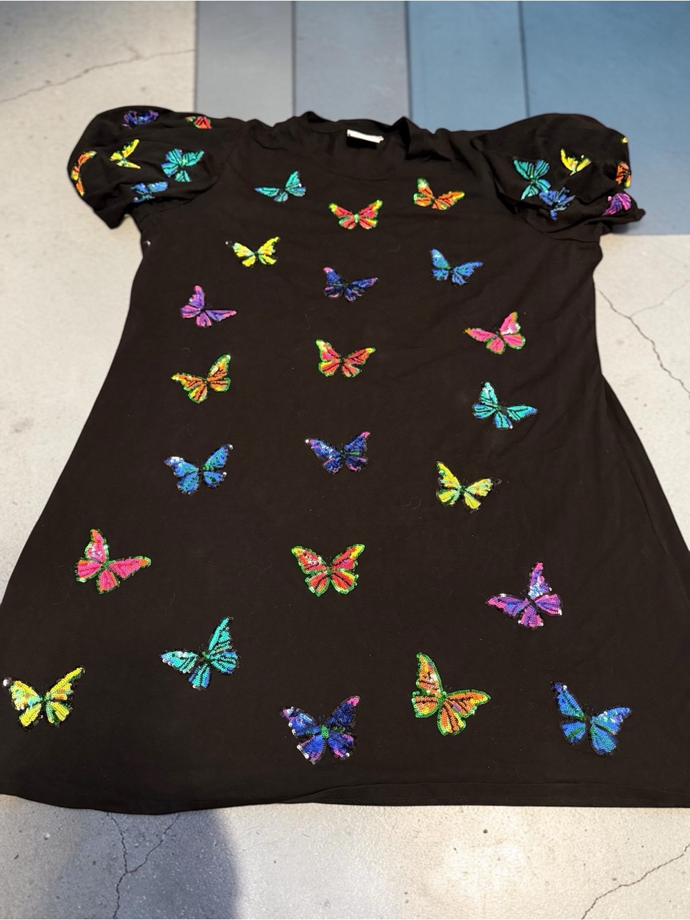 Hazel Mae Sequin Butterfly Dress Plus Size 3X EUC